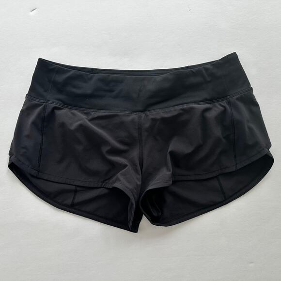 Lululemon Speed Up Short Black Size 6 Updated Fit Run Gym Workout Crossfit NEW - Picture 2 of 6